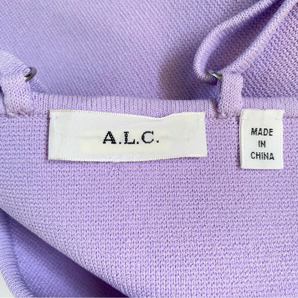 A.L.C ALC purple Ava knit spaghetti strap tank top - Picture 3 of 7